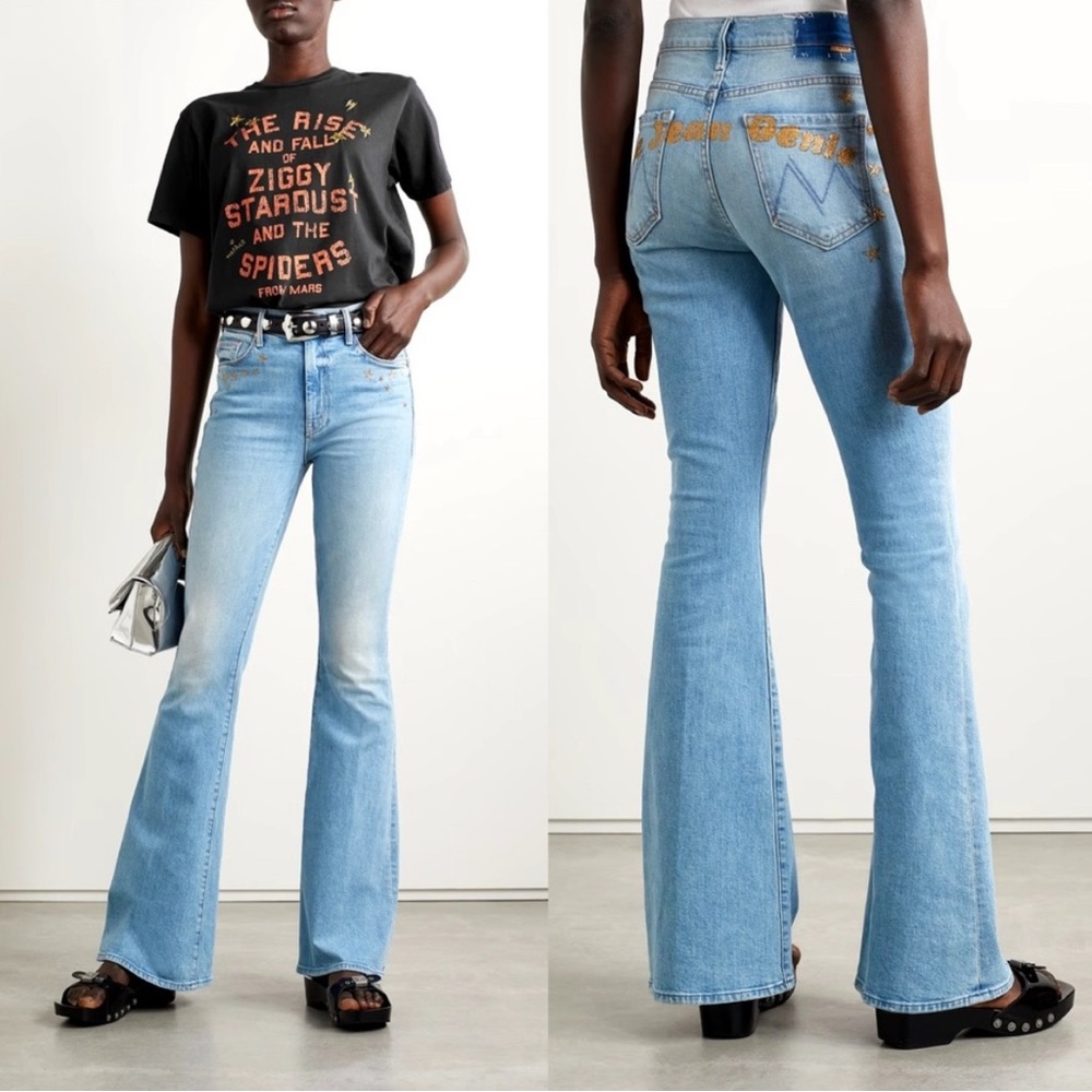Mother x David Bowie Super Cruiser Flare Jeans Jean Genie